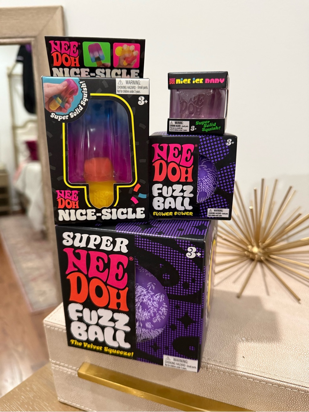 Fuzz Ball & Nice-Sicle Set - Purple and Yellow